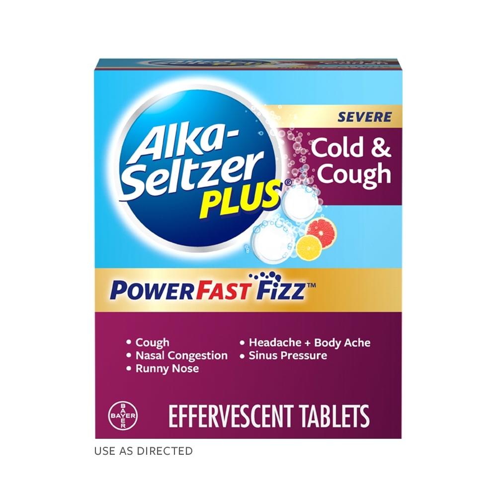 ALKA-SELTZER PLUS® SEVERE COLD & COUGH POWERFAST FIZZ™ CITRUS EFFERVESCENT TABLETS